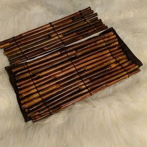Custom made bamboo clutch